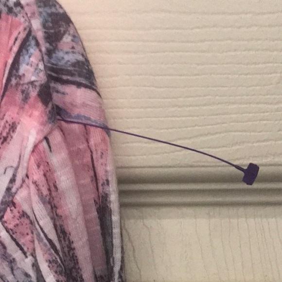 Alfred Dunner NWOT Geometric Pink & Blue Blouse with silver embelishments PXL - Picture 6 of 10